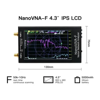 

Brand New And High Quality V3.1 NanoVNA-F Vector Network Analyzer 10K-1500MHz 4.3in IPS Button+RF Demo Kit