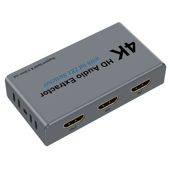 

4K 30Hz Extractor HDMI 2X1 Switcher Support Spdif 3.5mm Stereo Converter Adapter for Laptop VCR Display