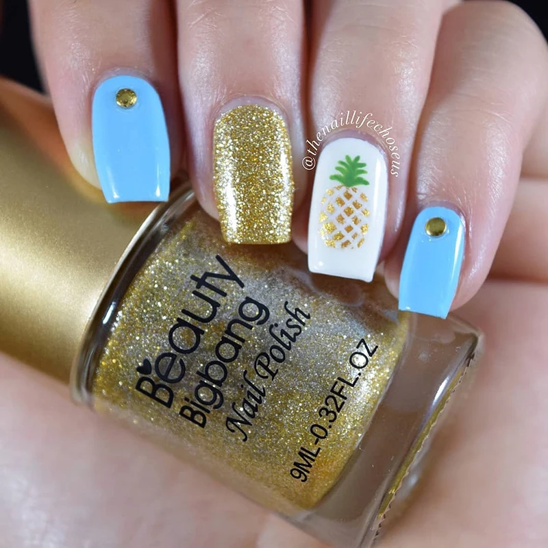 BEAUTYBIGBANG 9 набор пластиковых бутылок для шампуней/кремов жемчужные бриллианты лак для ногтей Блестящий Блеск лак для ногтей лак для маникюра украшение для ногтей