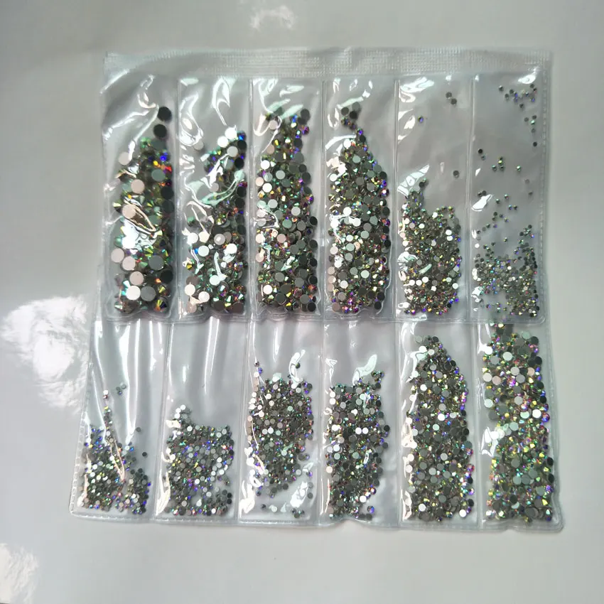 9 size 3-10 3-20AB 5760 шт. с украшением в виде кристаллов, маникюр, украшение для ногтей, со стразами Стразы Подвески камни для 3D дизайн ногтей аксессуары SS4 SS6 SS8 SS10 - Цвет: 9 size 3-10 3-20AB