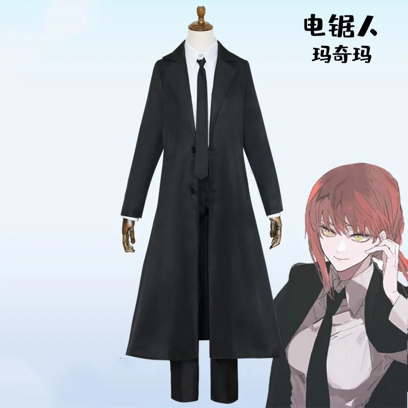 

Anime Chainsaw Man Cosplay Costume Makima Cos Clothing Long Suit Full Set Cospaly Carnaval Clothes Female For Halloween