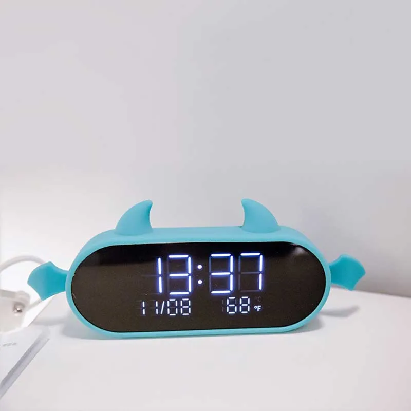 Многофункциональные электронные часы Childlike little devil цифровые часы USB зарядка температурный дисплей будильник