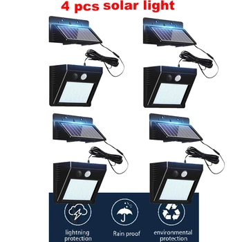 

2/4pcs 100/56/30 LED Solar Light Steps Lamp Light-sensitive Wall Lights Security Outdoor Garden Fence lamp pathway Stairs lighti