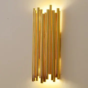 

Post Modern Light Luxurious Golden Wall Lamp A Living Room Television Background Wall Originality Personality Concise Bedside