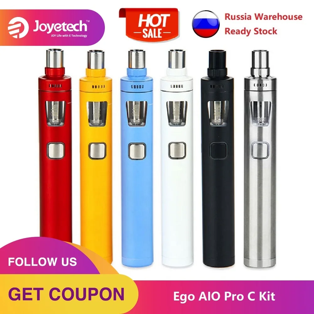 Оригинал Joyetech Ego AIO Pro C Kit 4 мл бак все в одном Aio стартовый комплект питание от 18650