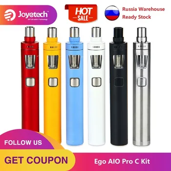 

Original Joyetech Ego AIO Pro C Kit 4ml Tank All-in-One Ego Aio Pro C Starter Kit Powered By 18650 Without Battery Vaporizer