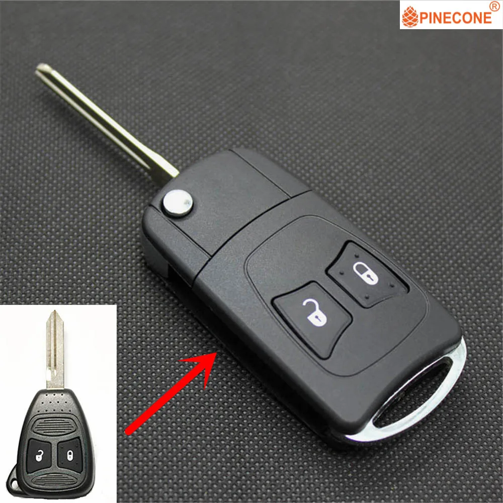 PINECONE для Chrysler 300C Dodge Jeep Compass Wrangler Patriot Key 2 кнопочный модифицированный пульт