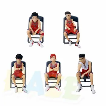 

5pcs/set Slam Dunk Figure Toy Hanamichi Sakuragi Rukawa Kaede Akagi Takenori PVC Toy Statue Model Collection New In Box