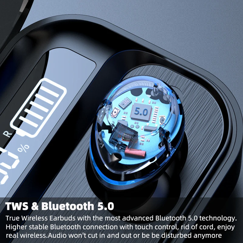 Наушники raliin IPX5 обновленные TWS наушники Bluetooth 5 0 водонепроницаемые беспроводные