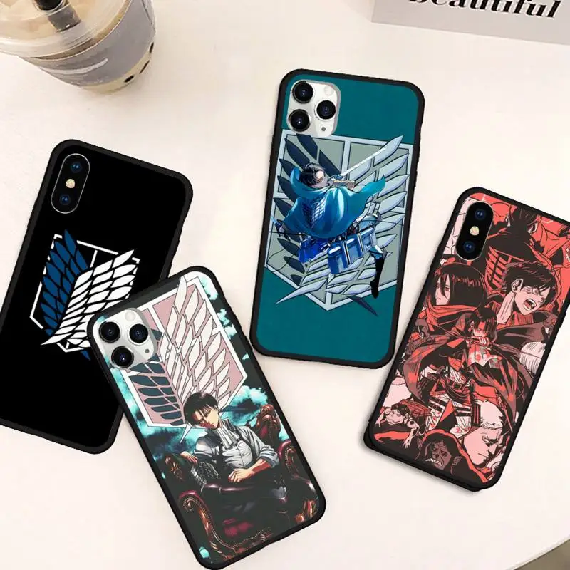 Чехол для телефона с аниме атака на титанов iphone 12 11 pro Max Mini 7 8 plus X XR XS Samsung A50 70 9 10 6 21 S