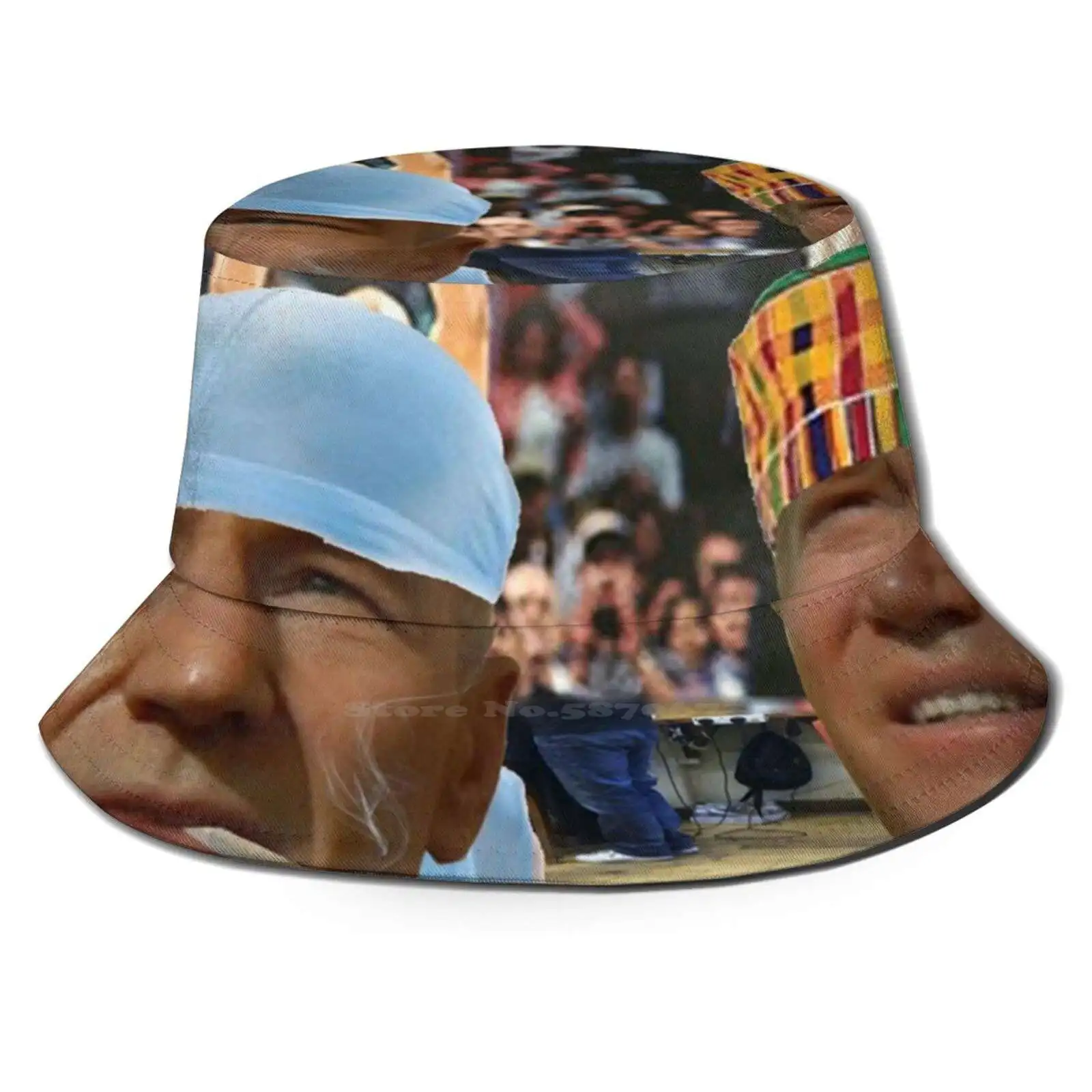 (Rare) Euro Step Patrick Stewart Flat Top Cappelli A Secchiello Traspiranti Soup Star Milk Food Messico Rap Black
