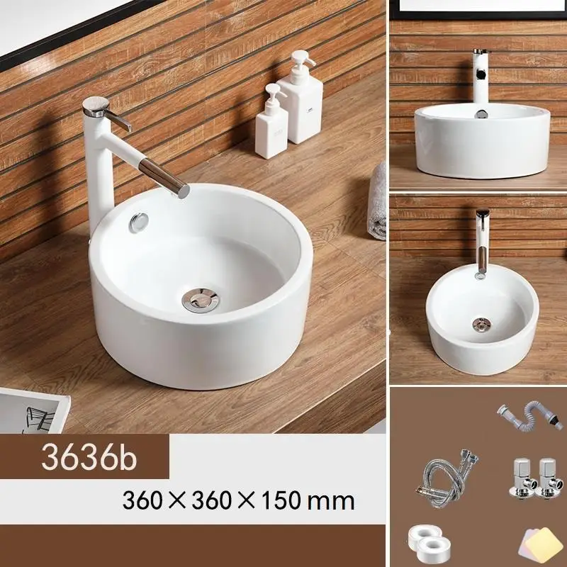 Bassin Cuba Para Black Bacia Lavagem туалетный столик Lavabo Salle De Bain миска Waschbecken Umywalka раковина для ванной комнаты Pia Banheiro умывальник - Цвет: Number 7