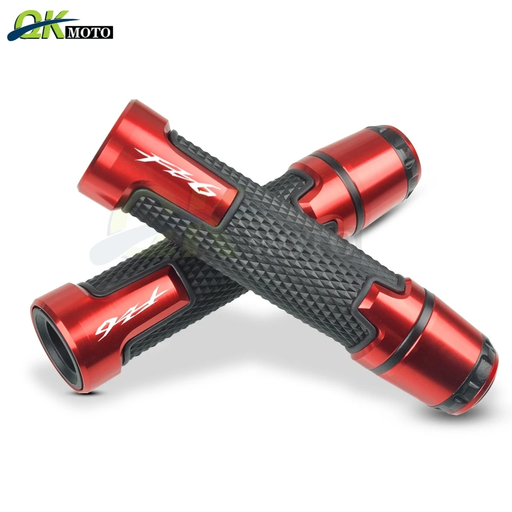 Аксессуары для мотоциклов 7/8 ''22 мм CNC алюминиевая рукоятка руля и ручка торцевой слайдер колпачок штекер для Yamaha fz1 fz6 FZ6 - Цвет: Красный