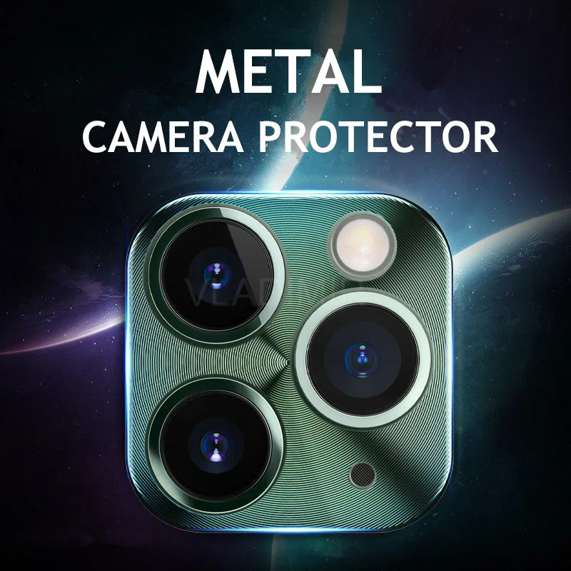 Для iPhone 11 Pro Max задняя камера чехол с металлическим кольцом 360 Полное покрытие Задняя камера объектив Защита экрана для iPhone11 защитное кольцо