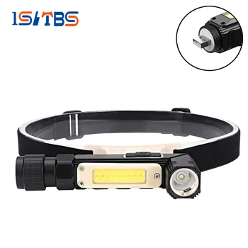 

LED Headlamp Super Bright Headlight COB+XPE Outdoor Waterproof USB Rechargeable Built-in Battery Camping Fishing Working Light