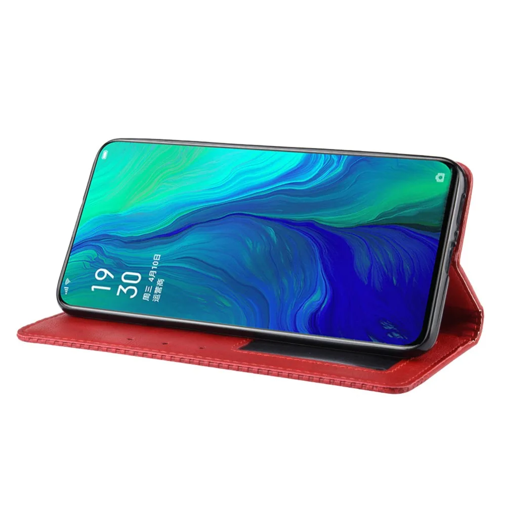 Чехол OPPO Reno, Роскошный кожаный бумажник премиум класса, кожаный флип-чехол-книжка для OPPO Reno 10X Zoom 5G 2 2Z 2F