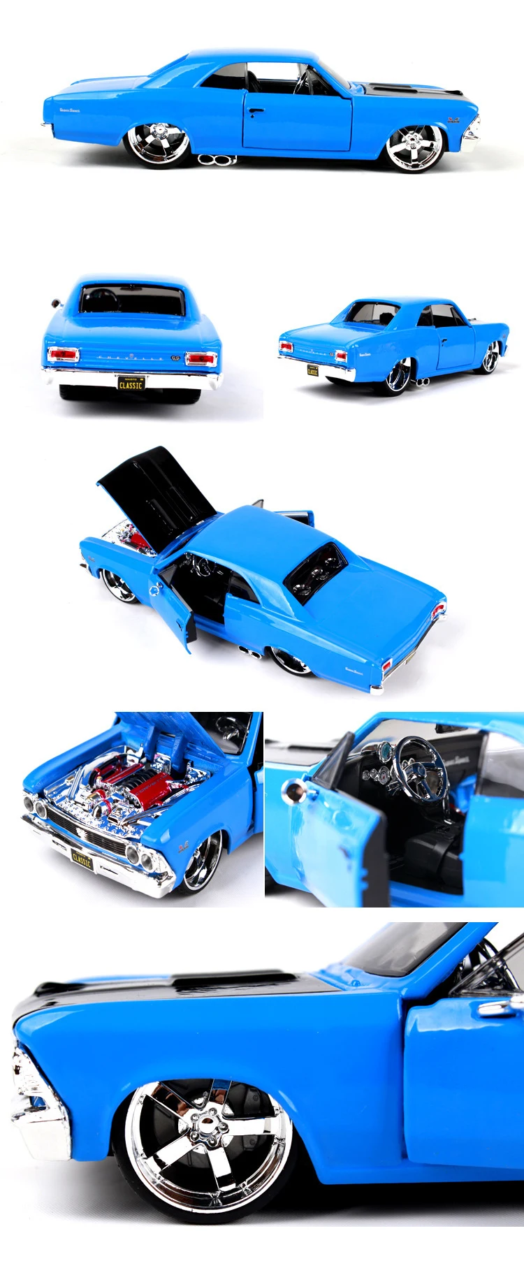 1:24 модифицированный автомобиль hellaflush пневматическая подвеска 1966 CorvetteE SS легированная Автомобильная игрушка Детские игрушки модель автомобиля машина для детей
