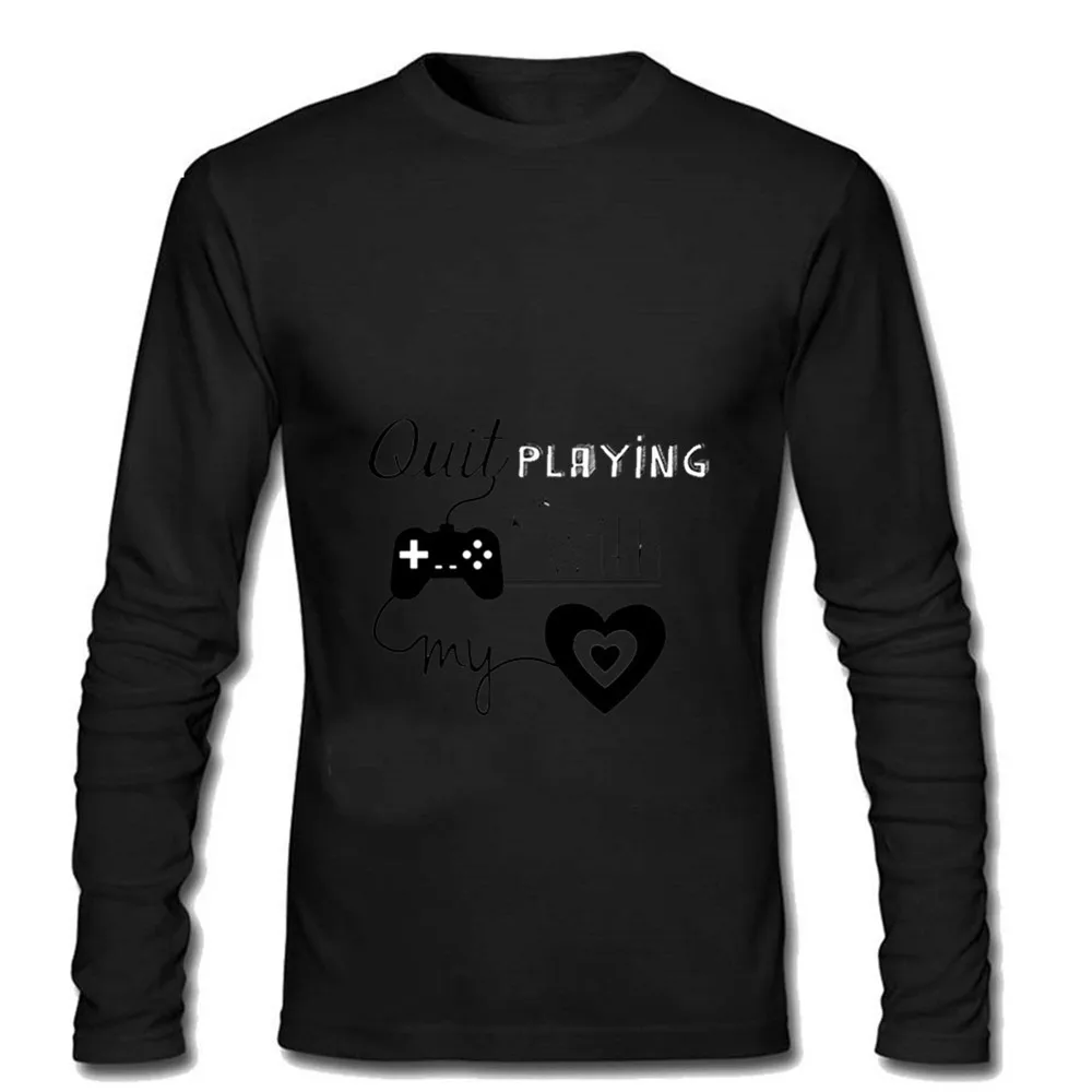 

Men's Football Shirt Off White Gym Couture Hip Hop 100% Cotton Leave my heart Long sleeve T-shirt Lil Peep