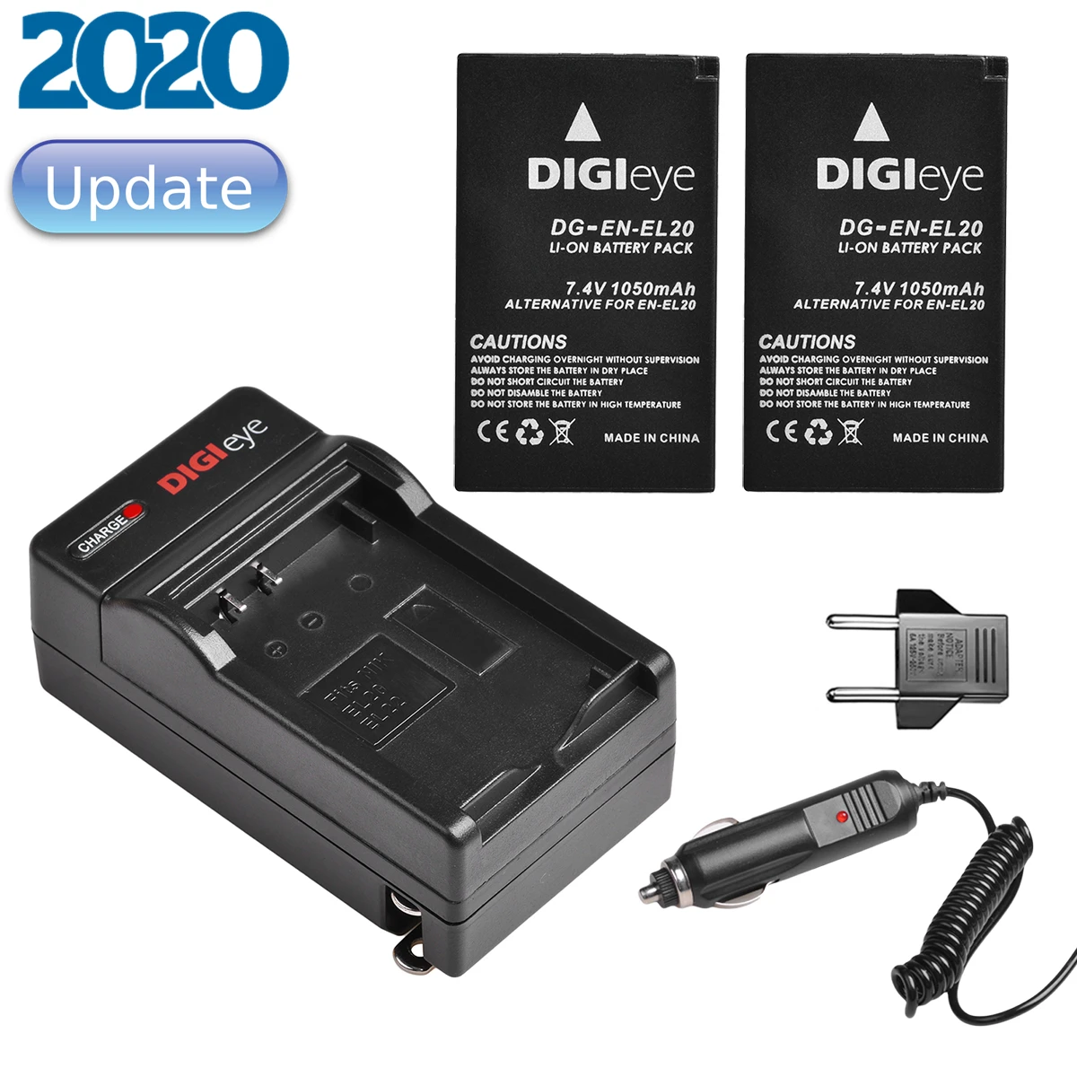 2pcs En El En Ela Battery Charger Kit For Nikon Coolpix P1000 Nikon 1 J1 J2 J3 Nikon 1 S1 Nikon 1 V3 Nikon 1 Aw1 Digital Batteries Aliexpress