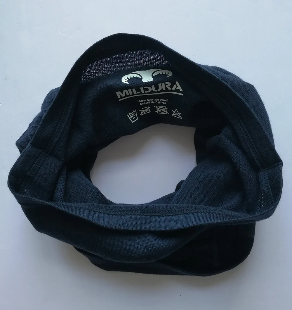 Unisex 100% Merino Wool Neck Gaiter& Bandana Ski Neck Scarf Women Men Merino Wool Ski Neck Gatier Ring Wrap 1 Layer Warm Wrap