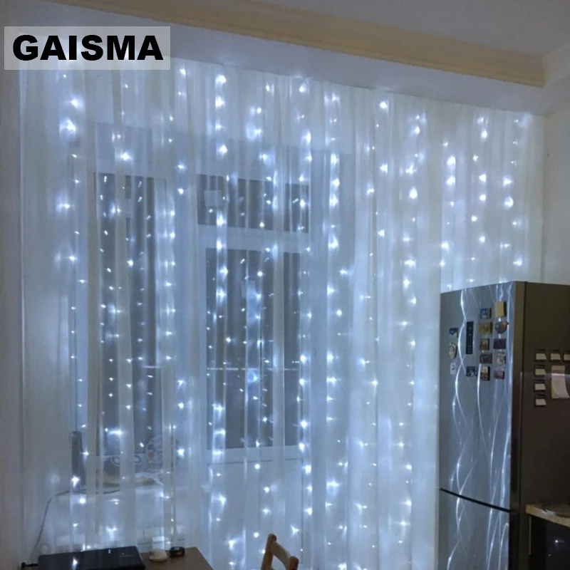 

8M 192 Bulbs Icicle LED Curtain Lights Garland Christmas Decoration Wedding Fairy Lights Party New Year Holiday Twinkle Lighting