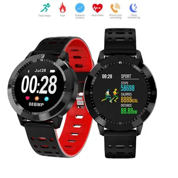 

CF58 Smart watch IP67 waterproof Tempered glass Activity Fitness tracker Heart rate monitor Sports Men women smartwatch