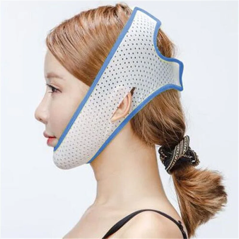 3D маска для лица с v-образной формой лица для похудения бандаж для ухода за кожей уменьшение двойной подбородок лифтинг укрепляющий уход за лицом - Цвет: 2