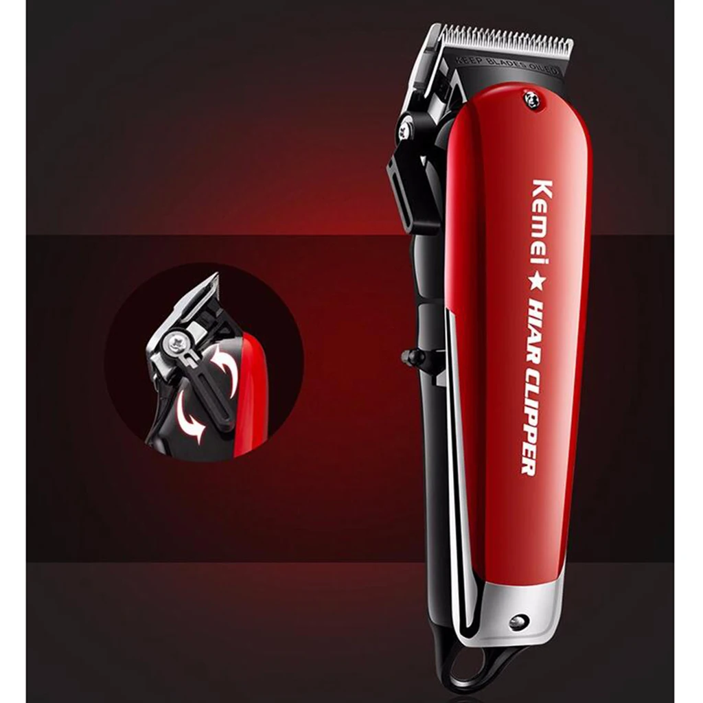 Kemei Professional Hair Trimmer LCD Display Cordless Hair Cutter Barber Hair Clipper Beard Trimmer Electric Razor for Men 