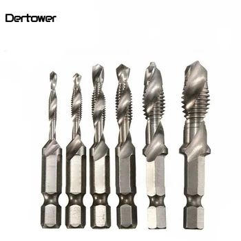 

Six-piece metric combination compact portable M3-M10 hexagonal handle drill tapping tap with chamfer integrated composite wire