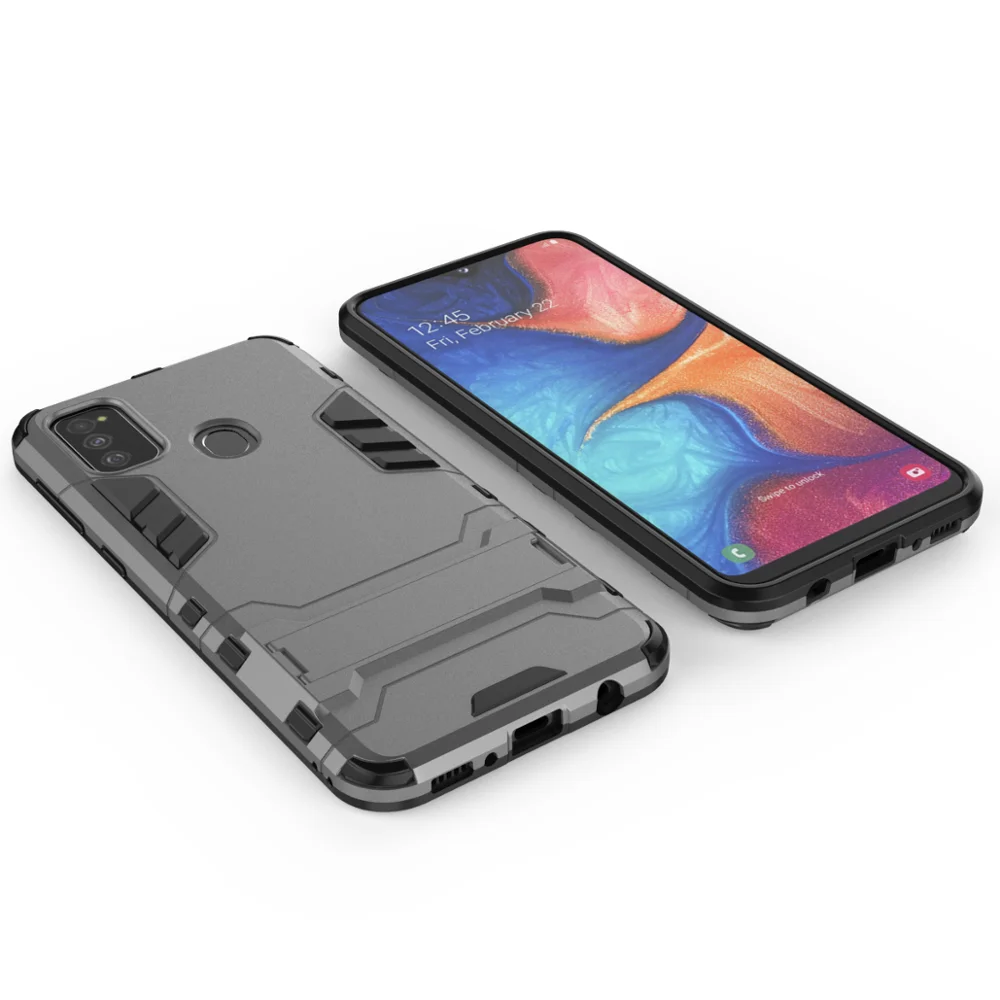 Gray OUDINI задняя крышка Подставка Броня противоударный чехол для samsung Galaxy M30S A40S m10 m20 A30S чехол - Цвет: Gray