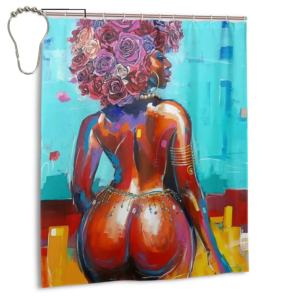 

New Oil painting art Waterproof Shower Curtain Polyester Sexy Vintage Showering Bath Decoration Curtains In The Bathroom