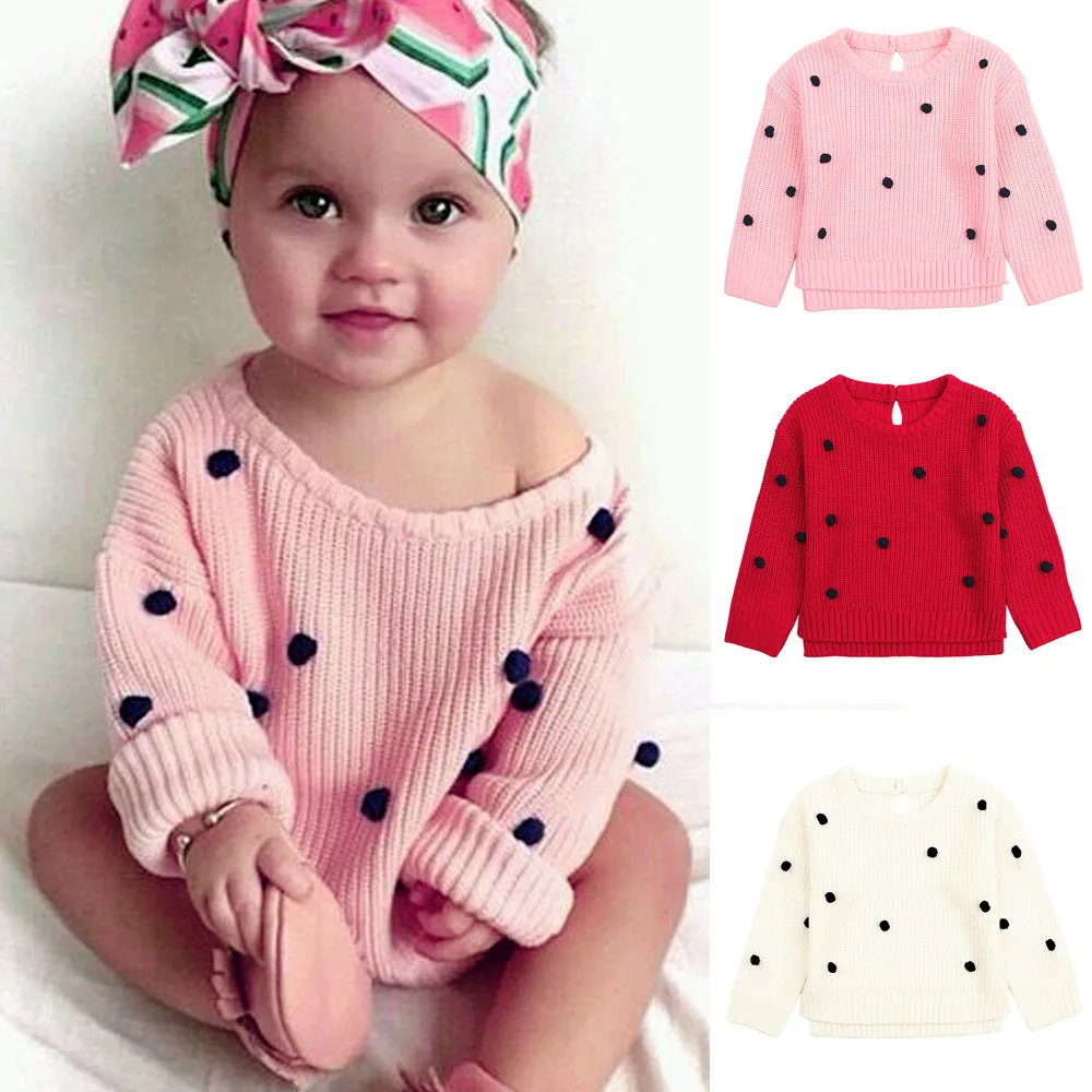 New Floral Cute Comfortable Toddler Girls Boys Kids Baby Sweater Knit Pullovers Warm Coat Outerwear Clothess 905