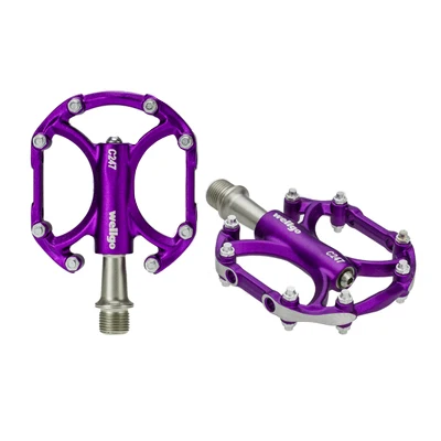 Purple Wellgo алюминиевый сплав Сверхлегкий Wellgo C247 велосипедные Подшипники педали BMX MTB горный велосипед педали 226 г - Цвет: Purple