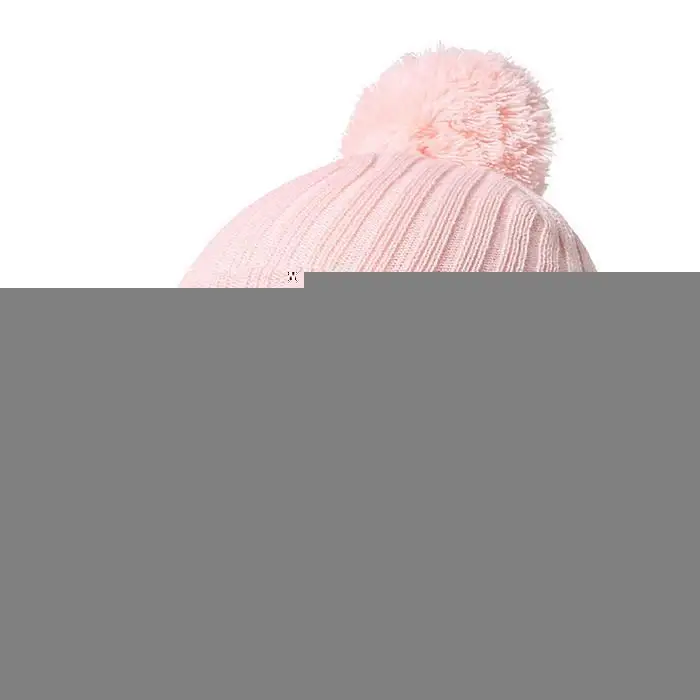 Модная вертикальная полоса женская зимняя теплая вязаная шапка в полоску шерстяной шарик