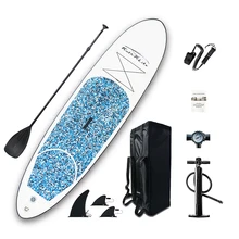 Надувной стоячий весло доска Sup-доска для серфинга каяк серфинга набор 10'x30'x4'' с рюкзаком, поводком, насосом, водонепроницаемой сумкой