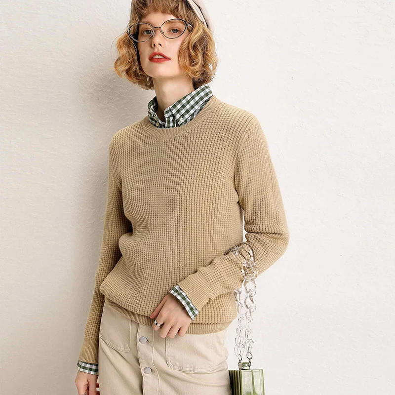 

adishree 2019 woman winter 100% Cashmere sweaters and auntmun knitted Lady Pullovers High Quality Warm Female thickening O-neck
