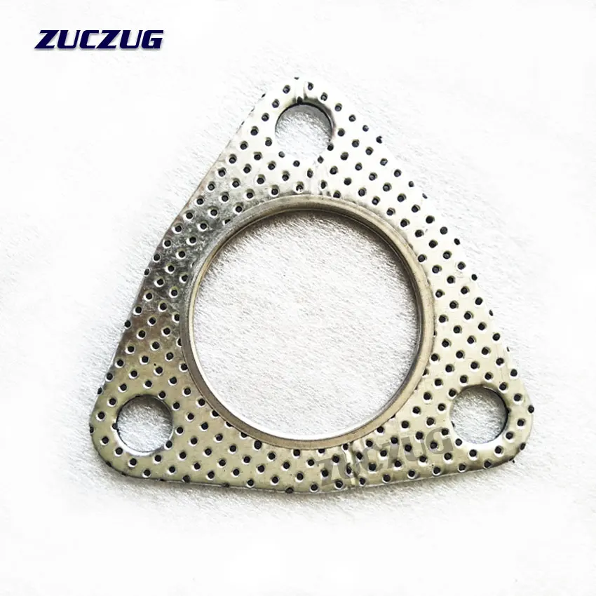 Exhaust Gasket Exhaust Decat Pipe Flange Gasket 5pcs/Lot Car Engine Exhaust Gasket/ Universal Pipe Gasket with Three Holes