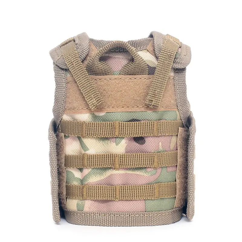 CP Мини тактический Чехол для пивной бутылки военный Мини Миниатюрный Molle жилет Личная бутылка набор регулируемый плечевой ремень - Цвет: CP