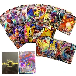 Caja de cartas de Pokemon versión francesa V VMAX TAG TEAM MEGA EX GX Trainer Energy Display, juego de cartas brillantes, juguete para niños