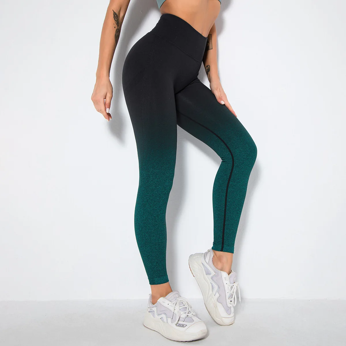 Gradient Leggings Women Fitness Seamless Leggings High Waist Super Stretch Slim Leggings Push Up Women Gym Clothing Sportswear amazon leggings