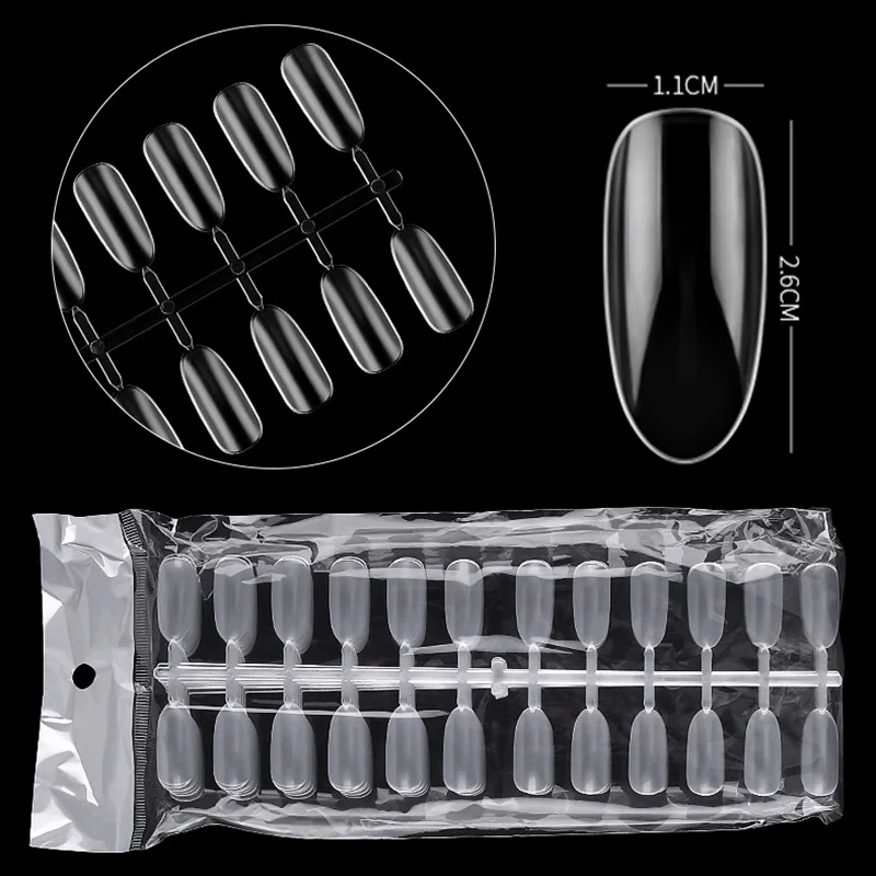 

240 Slic Elliptical Transparent Nail Gel Polish Display Book Chart Display Card Used to display nail art works for Nail shop