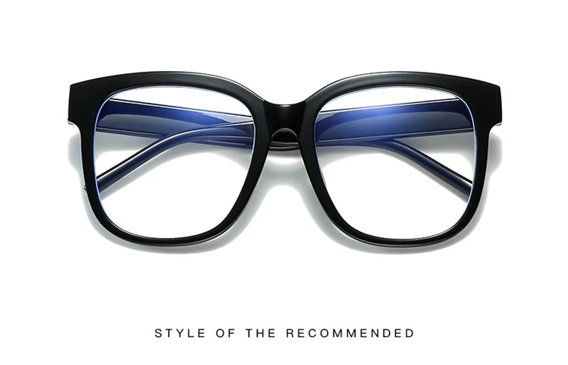 iboode Oversized Anti Blue Ray Glasses Retro Women Men Computer Protection Optical Spectacle Transparent Myopia Eyeglasses Frame