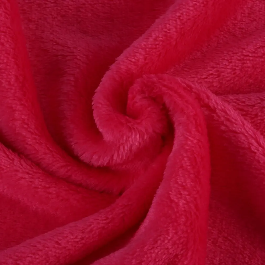 rose red Мягкое и теплое Коралловое бархатное одеяло, зимнее покрывало, диван, плед, ткань, светильник, механическая стирка, фланелевое одеяло, горячее предложение - Цвет: rose red