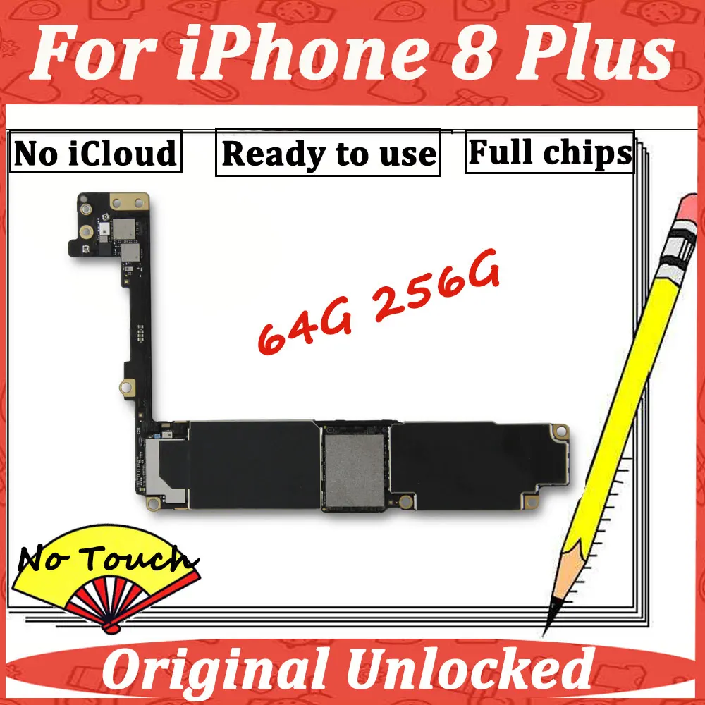 Оригинальные Материнские платы для iphone 8plus 64g 256g сборка 8 P материнская плата основная материнская плата iCloud разблокировка ремонт материнской платы 8plus
