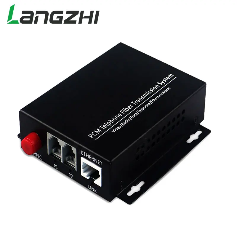 Hoge Kwaliteit 2 Kanaals PCM Voice Telefoon Fiber Optische Media конвертер Met Ethernet FC одиночный режим Sc Apc