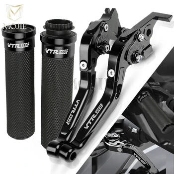 

For Honda VTR1000 VTR 1000 1997-2004 1998 1999 2000 2001 2002 2003 Motorcycle CNC Brake Clutch Levers Handlebar Hand Grips Set