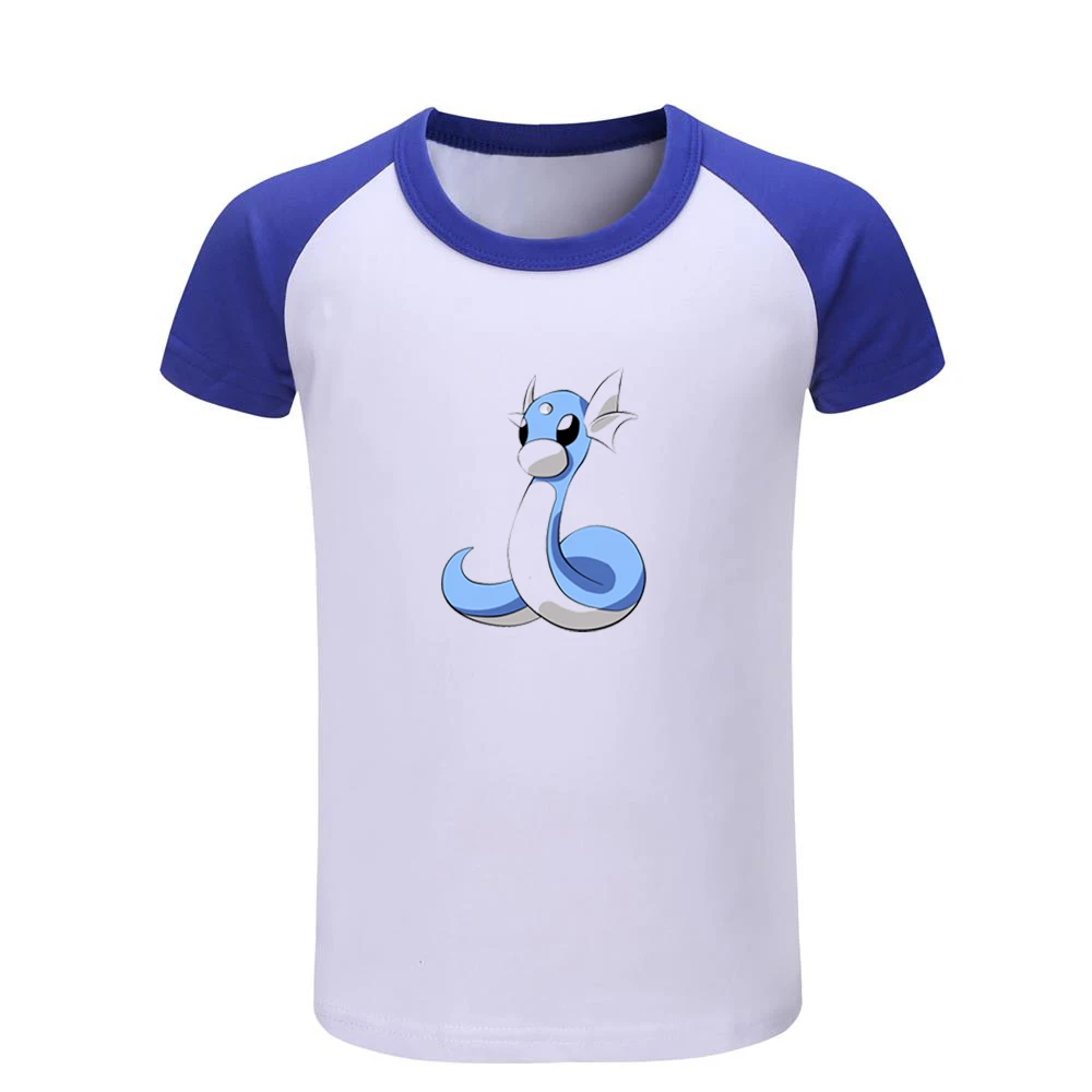 JeKCBL948D Детские футболки с рисунком Pokemon Dratini Lapras Poliwag Детские футболки с графическим принтом Рождественский подарок с короткими рукавами для мальчиков и девочек - Цвет: JeKCBL948D