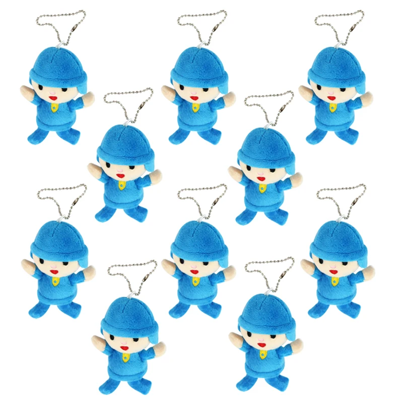 10 см 10 шт./лот милые Pocoyo Плюшевые Подвески Игрушки Брелки Мягкая кукла День рождения Рождественские подарки для детей - Цвет: 10pcs