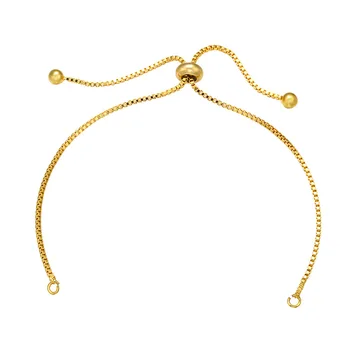 

Wholesale Copper Beads Slider Adjustable Chains For DIY Making Bracelets Jewelry Accessories Components Adjustable Beads Chains