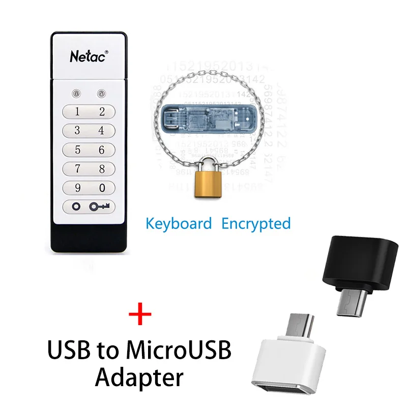 Клавиатура Netac зашифрованная USB 2,0 Флешка 64 ГБ 32 ГБ USB флеш-накопитель 32 64 16 ГБ флеш-накопитель USB флеш-накопитель диск на ключ памяти - Цвет: U618 A